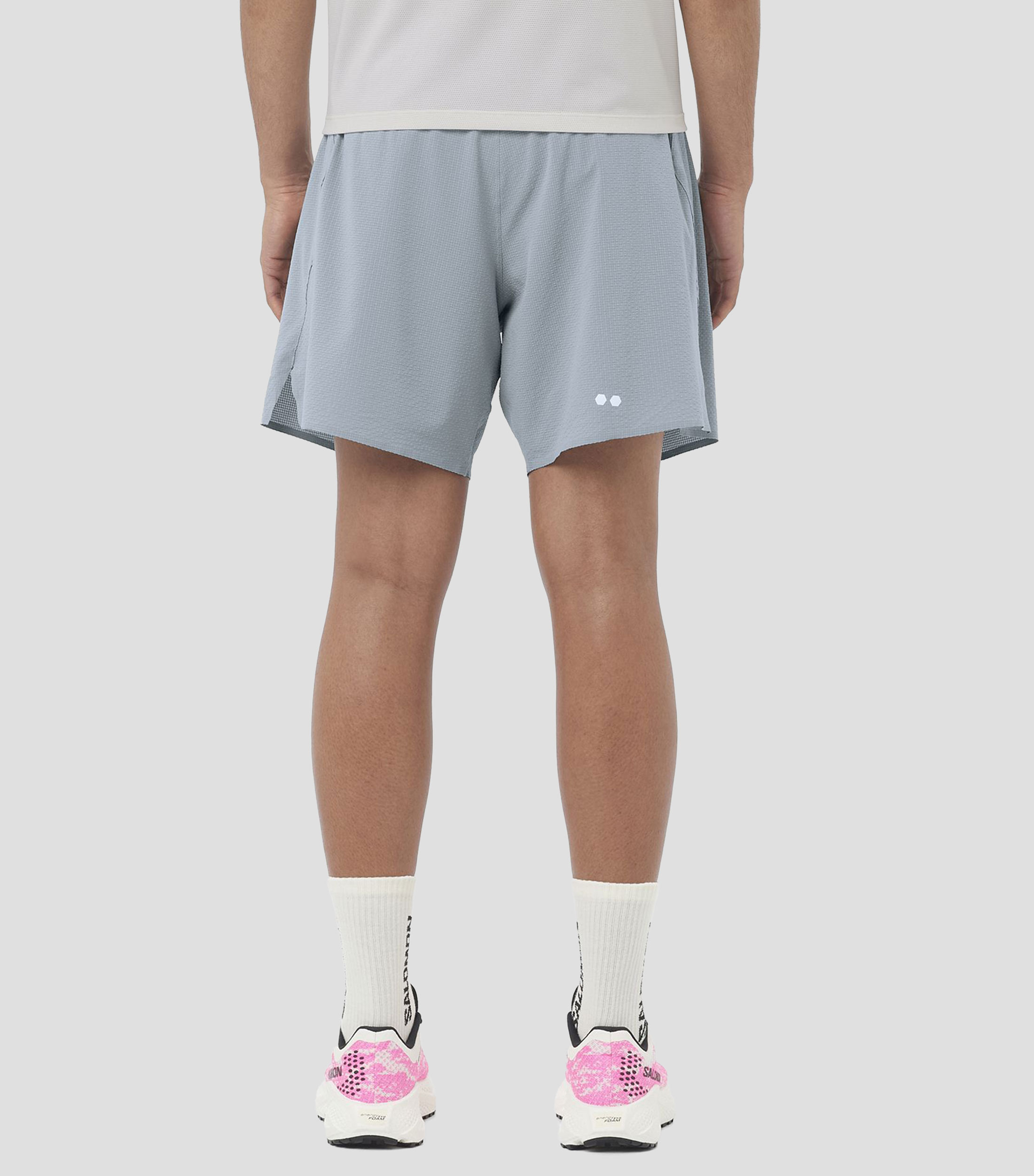 Short para correr liso Hombre